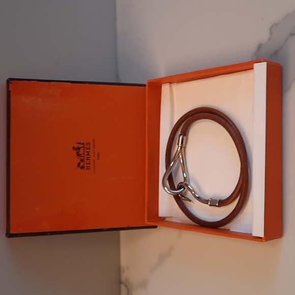 Authentic Hermes leather bracelet